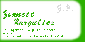 zsanett margulies business card